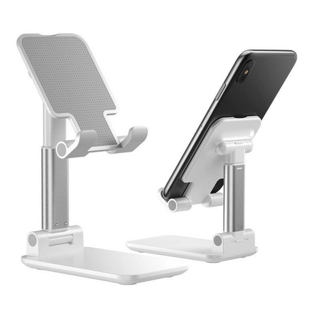 Enjoy hands-free comfort and perfect viewing angles with the HomeVyn Adjustable Foldable Phone & Tablet Stand.
