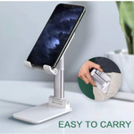 Enjoy hands-free comfort and perfect viewing angles with the HomeVyn Adjustable Foldable Phone & Tablet Stand.