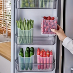 Clear Refrigerator Storage Bins – Space-Saving Reusable Containers for Kitchen Organization