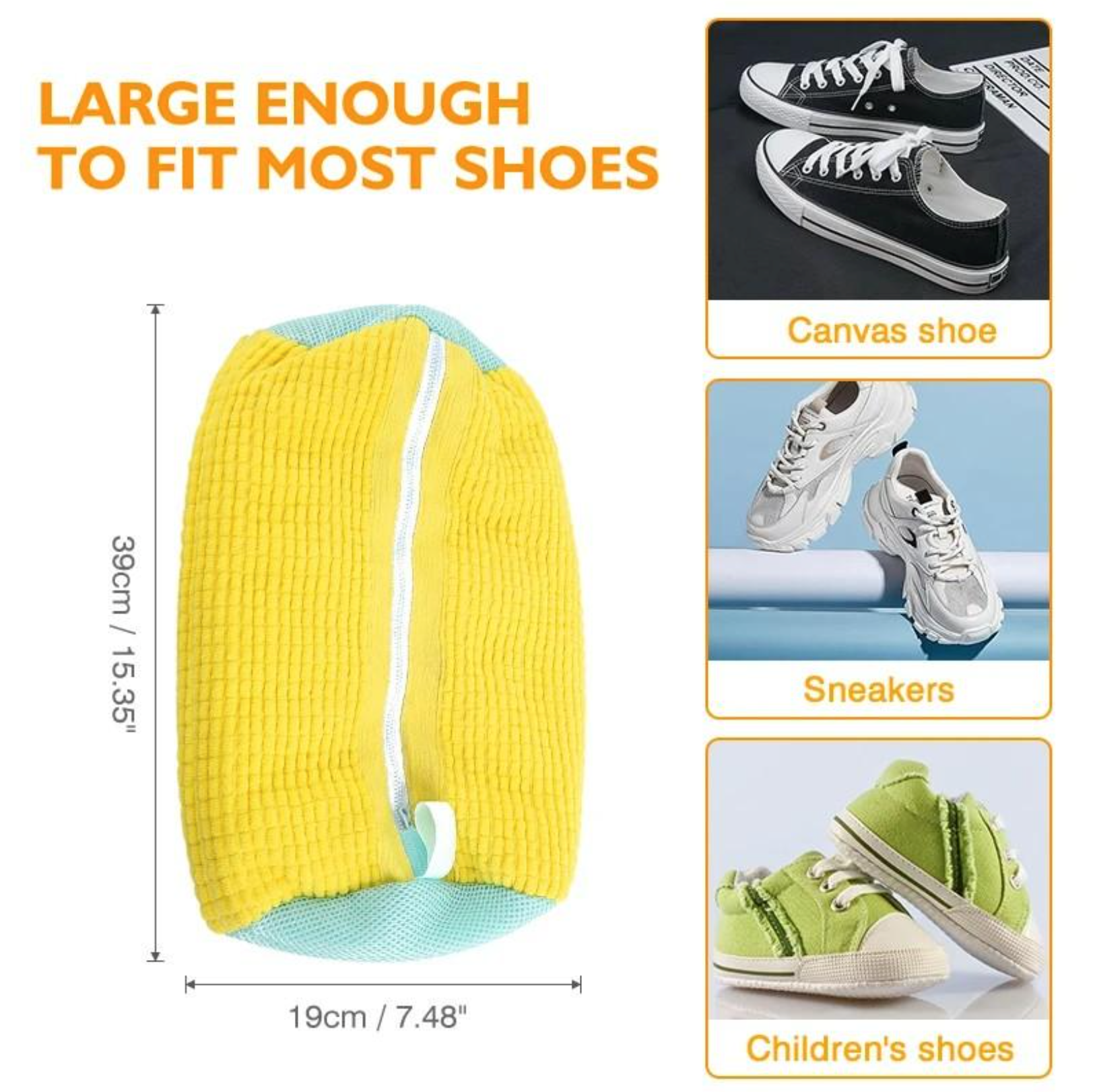 Shoe Washing Bag – 360° All-Around Cleaning Mesh Laundry Bag for Sports Shoes
