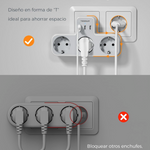 6-in-1 Wall Socket Adapter – Multi Plug with 2 USB-C & 1 USB-A Ports and Overload Protection